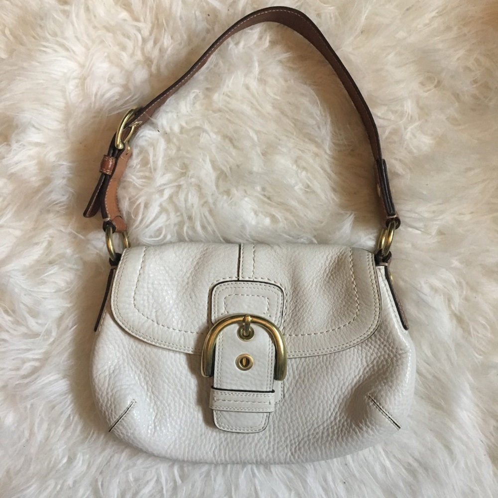 White Leather Coach Purse